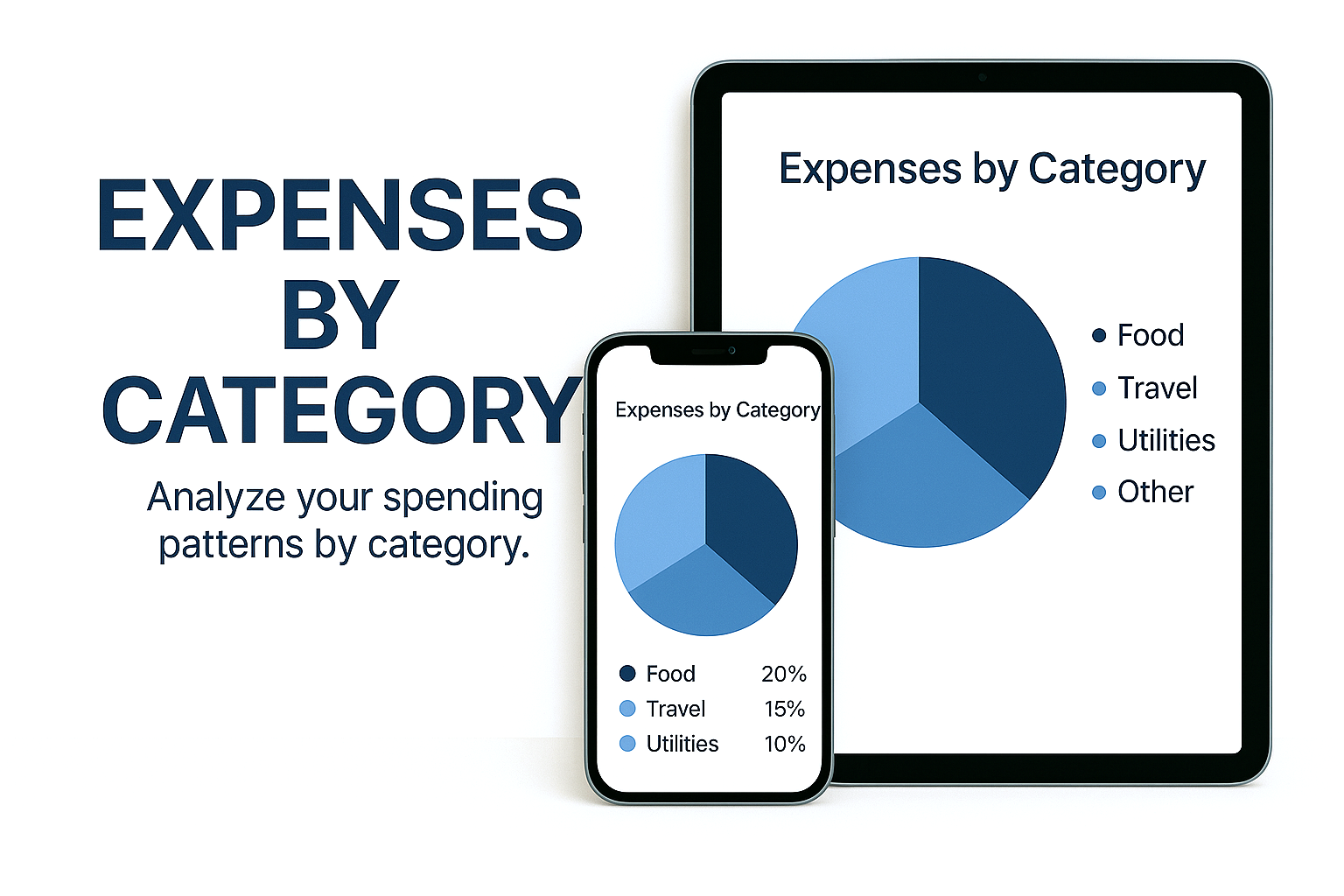 Illustration for Expenses by Category (Light Mode)