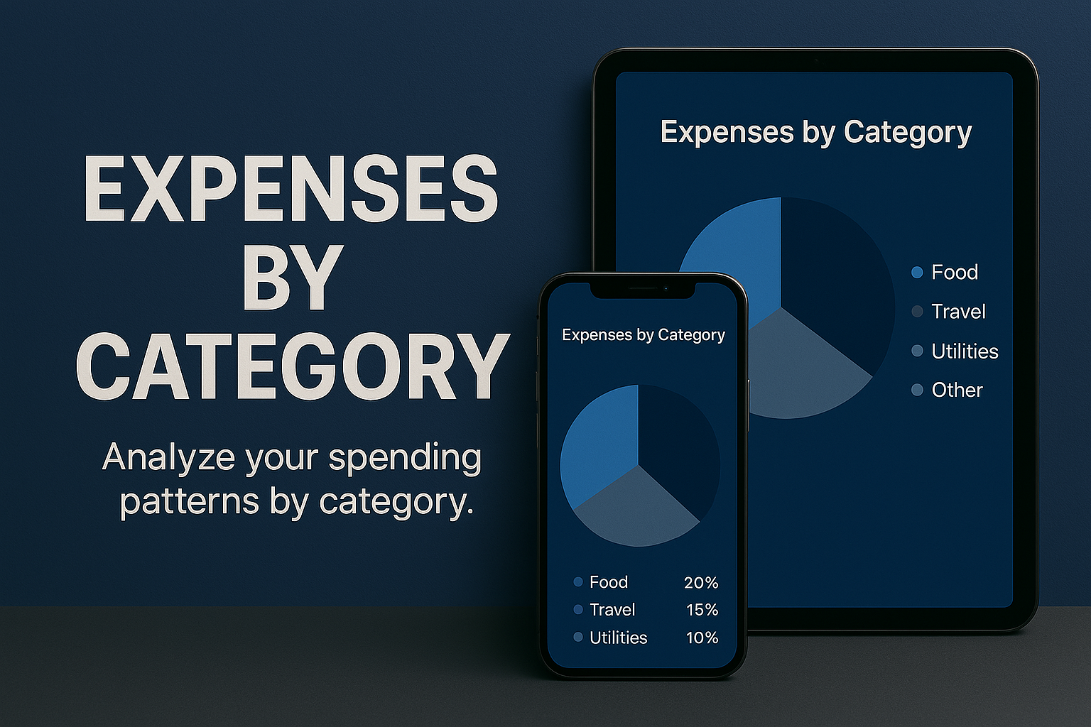 Illustration for Expenses by Category (Dark Mode)
