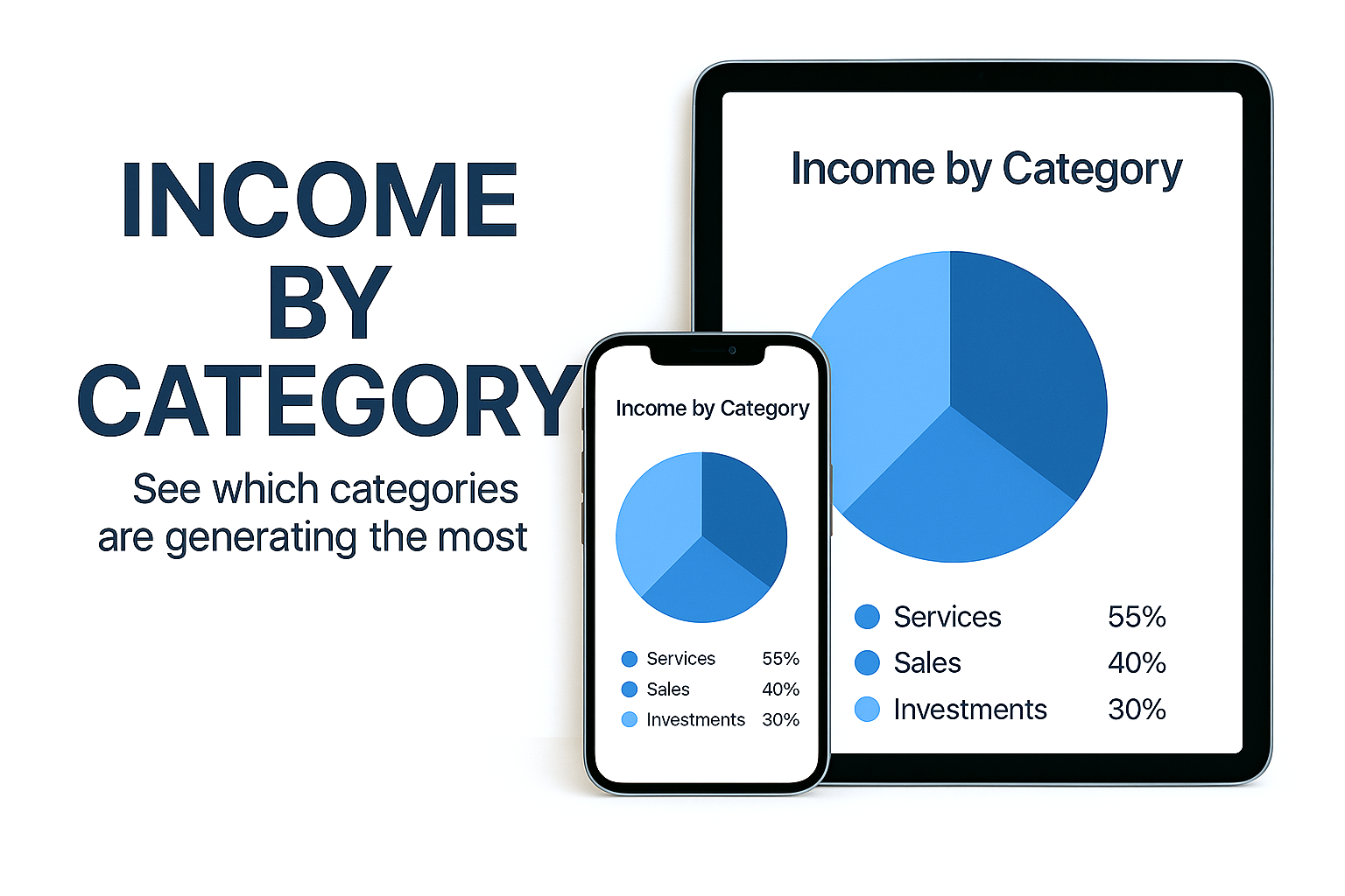 Illustration for Income by Category (Light Mode)