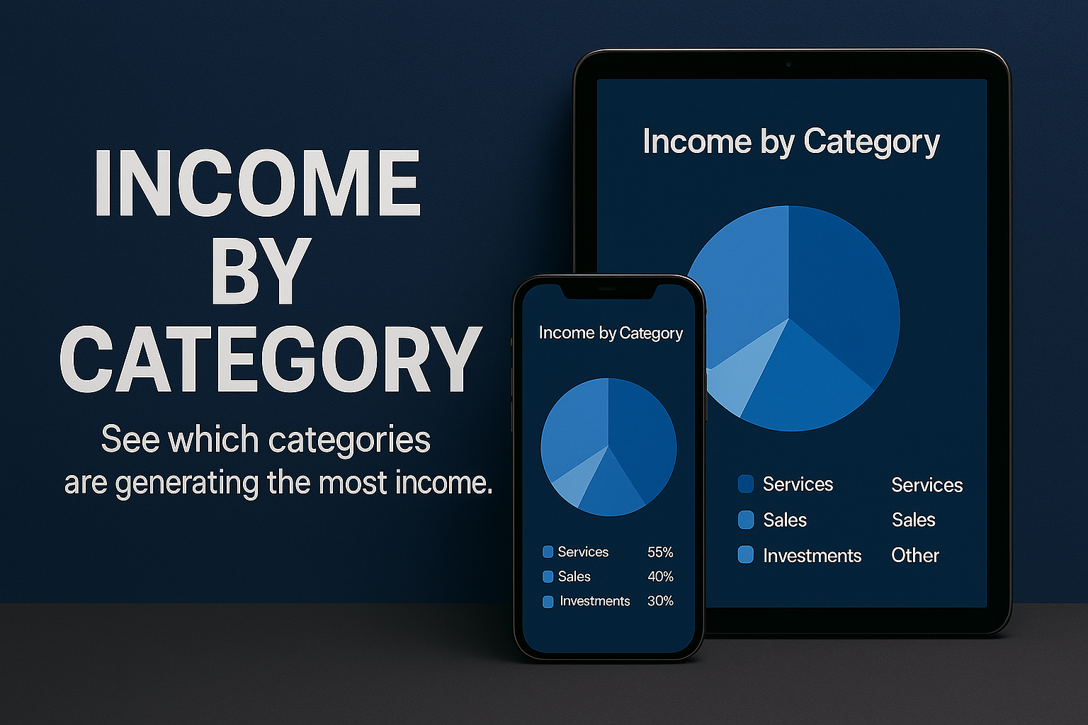 Illustration for Income by Category (Dark Mode)