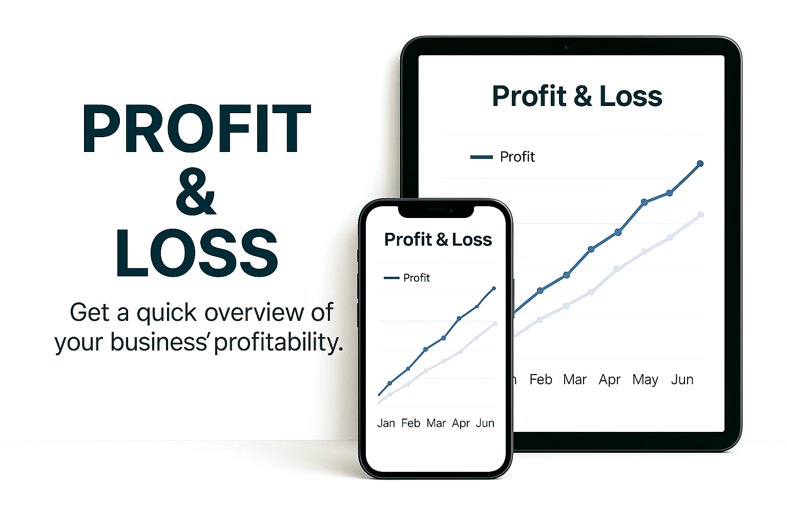 Illustration for Profit vs Loss (Light Mode)