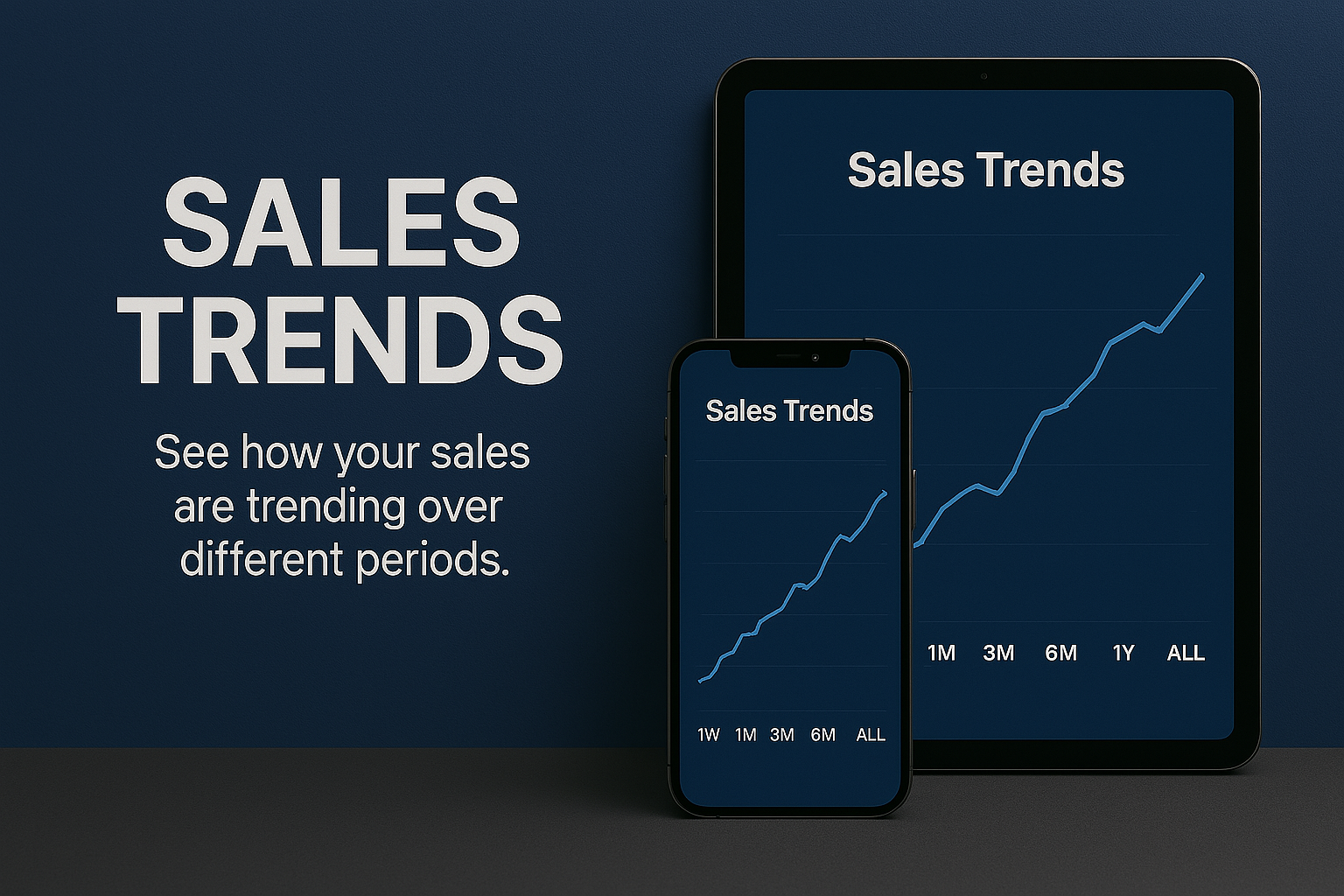 Illustration for Sales Trends (Dark Mode)