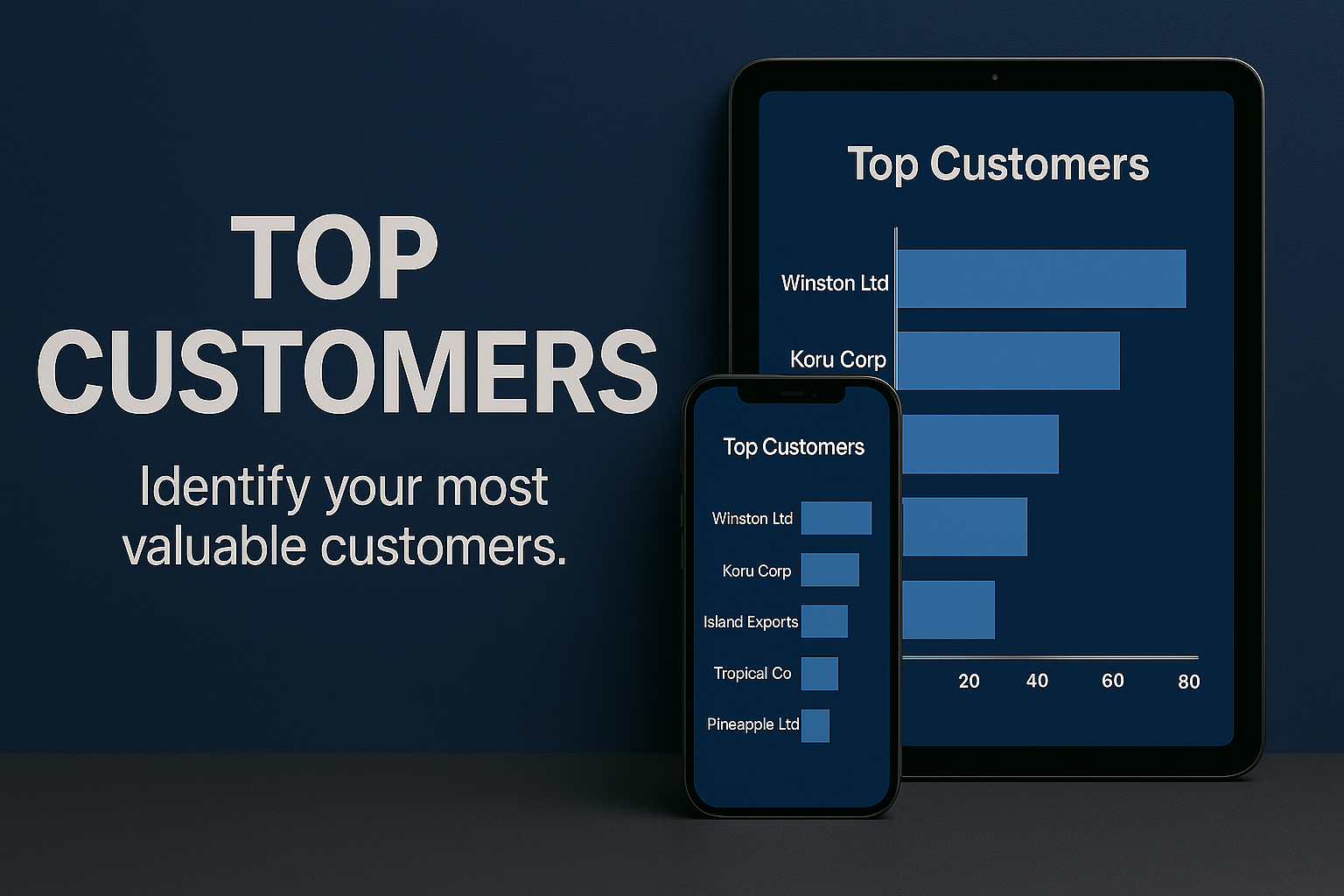 Illustration for Top Customers (Dark Mode)